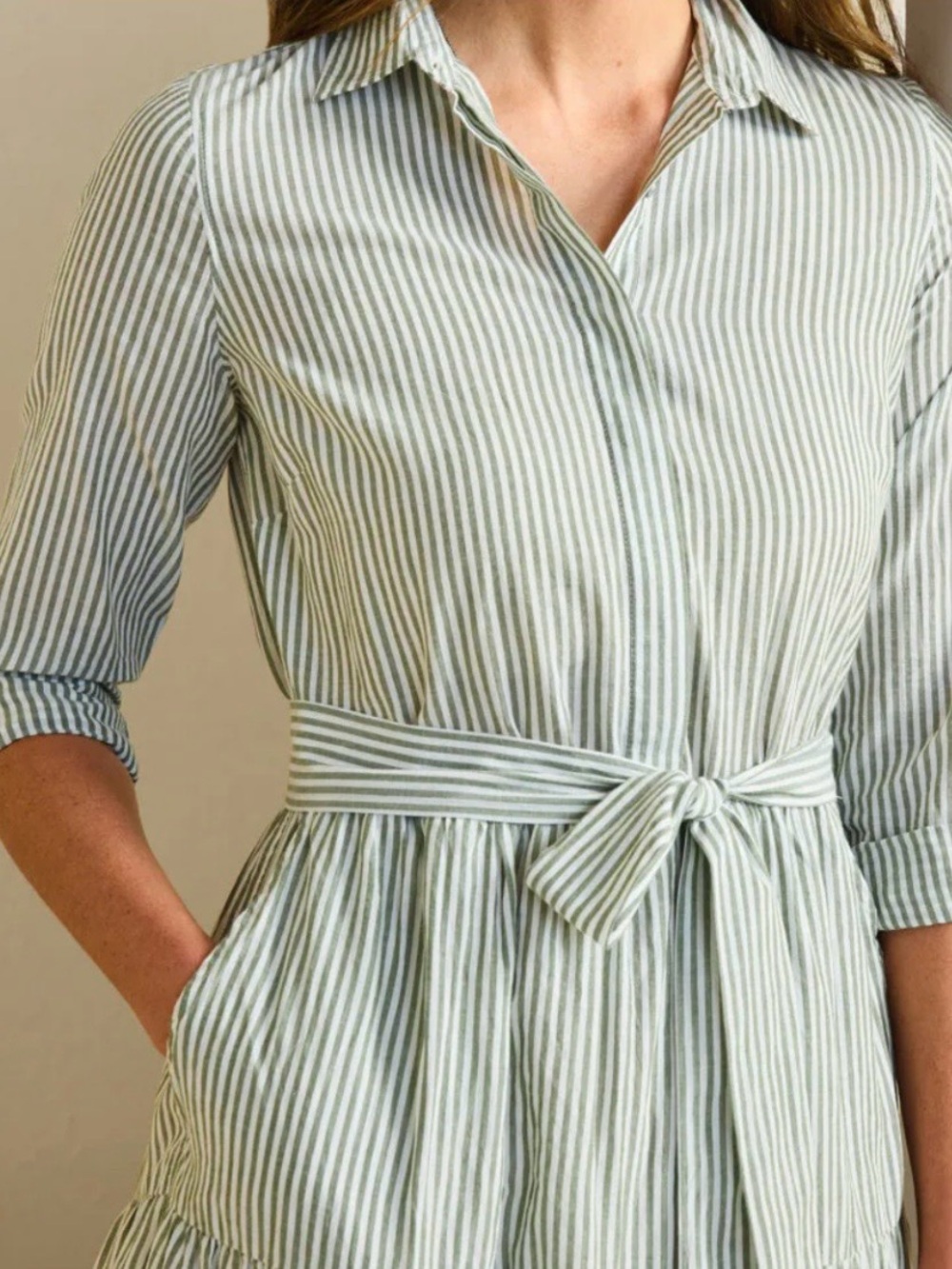 Striped shirt dress